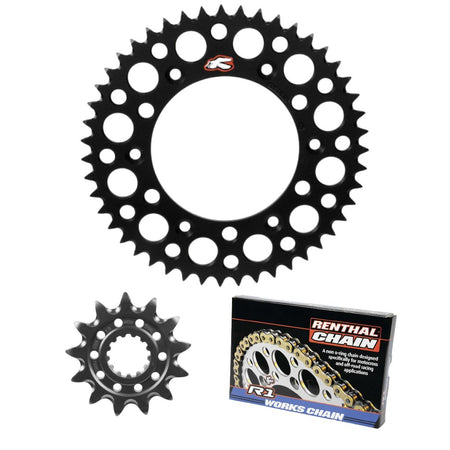 Renthal Ultralight Works Chain & Sprocket Kit KTM/Husqvarna 50cc '14 - 23 - MojoMotoSport.com