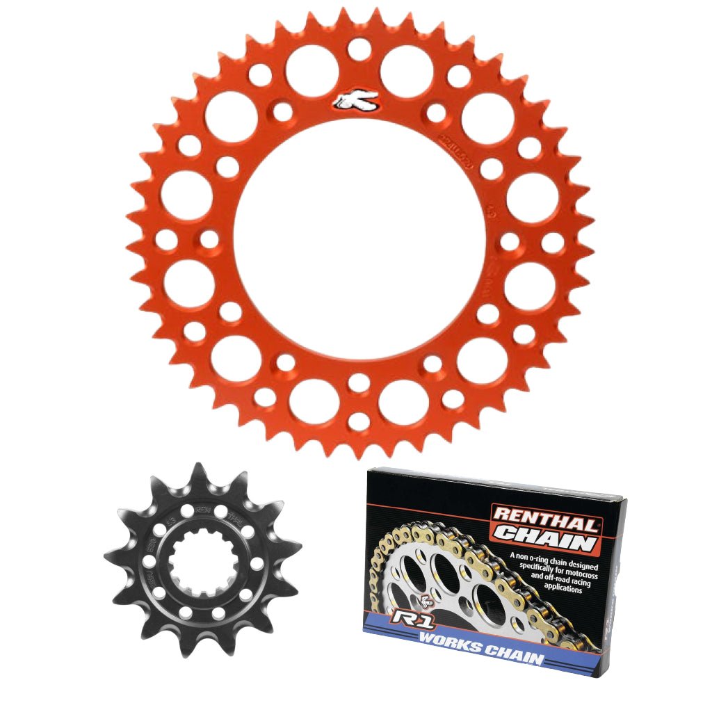 Renthal Ultralight Works Chain & Sprocket Kit KTM/Husqvarna 50cc '14 - 23 - MojoMotoSport.com