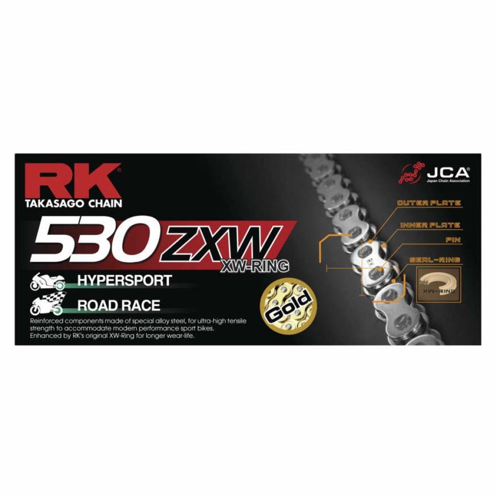 RK 530ZXW - 120 Gold Chain - MojoMotoSport.com