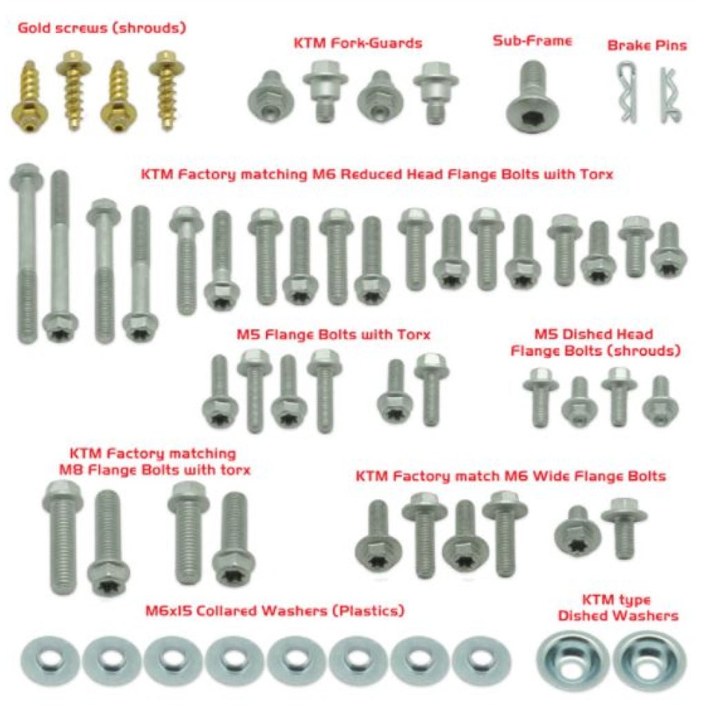 Specbolt - KTM Husqavarna Euro Spec - Pak Factory Fastener Kit | SP - KTM - MojoMotoSport.com