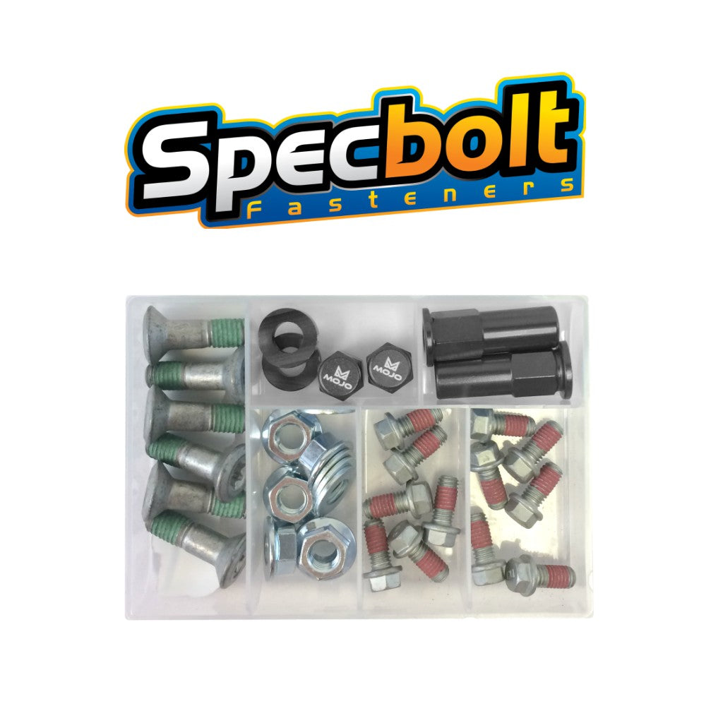 Specbolt - Husqvarna kjedehjul og rotorboltsett med felglåser og ventilspindelhetter