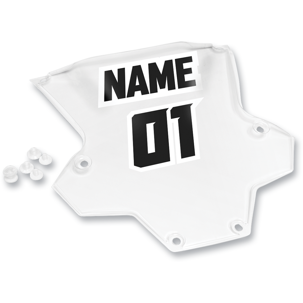 Thor Sentinel XP Roost Deflector Clear Number Plate - MojoMotoSport.com