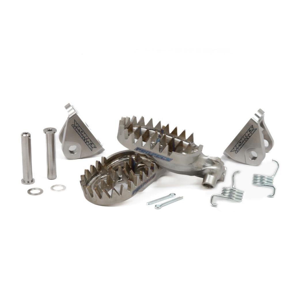 Titanium Pro 4mm Low Offset Footpegs Yamaha 2023 YZ450F - MojoMotoSport.com