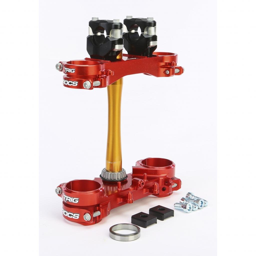 X - Trig ROCS Tech Clamp Set 2017 - 21 Honda CRF250/450R 22mm Offset | 40101011 - MojoMotoSport.com