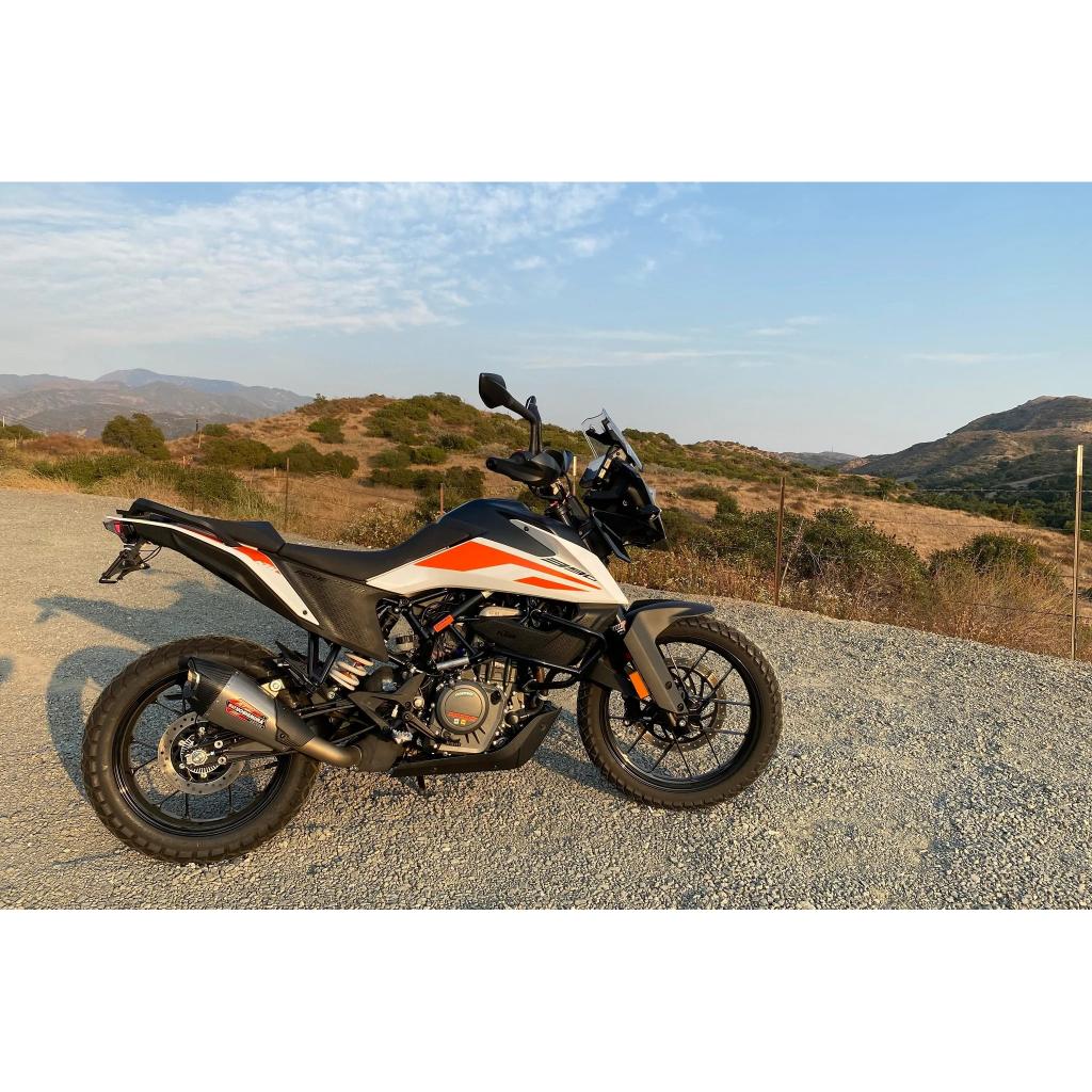Yoshimura AT2 Stainless Muffler 2020 KTM 390 Adventure | 16370BP520 - MojoMotoSport.com