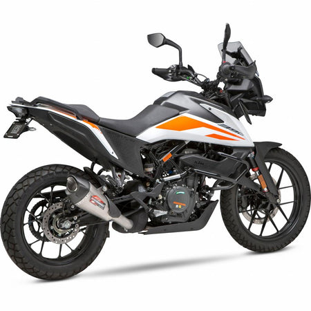 Yoshimura AT2 Stainless Muffler 2020 KTM 390 Adventure | 16370BP520 - MojoMotoSport.com