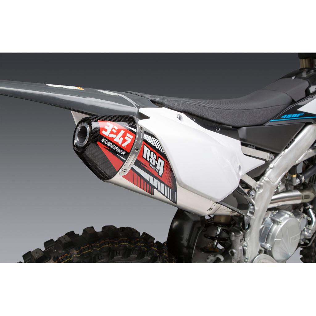 Yoshimura RS - 4 Slip - on Exhaust YZ450F 18 - 22 / WR450F 19 - 22 / YZ450FX 19 - 22 | 234832D320 - MojoMotoSport.com
