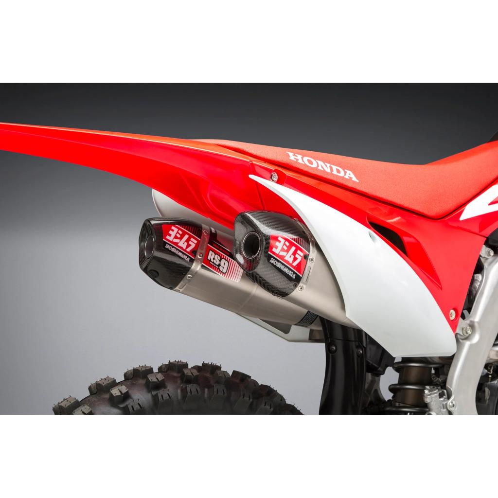 Yoshimura RS - 9T Dual Slip - On Exhaust 2018 - 19 Honda CRF250R/RX | 22843BR520 - MojoMotoSport.com